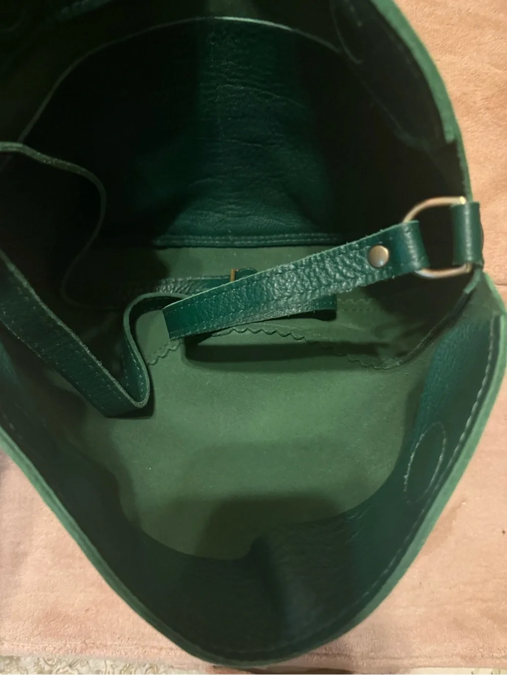 Portland Leather Large Koala 🐨 Crossbody in Bacalar (green) EUC! 👜🍀 - Picture 4 of 7